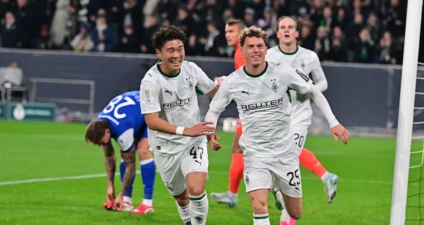 Borussia Monchengladbach fiton edhe me një lojtar më pak, siguron kualifikimin në 1/8 e finales