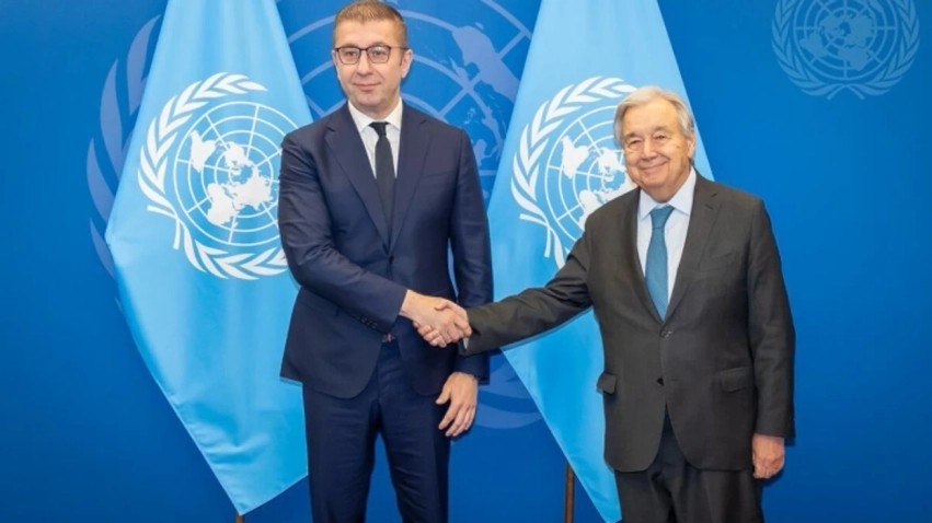 Në Nju-Jork, Mickoski dhe Guterres vlerësojnë lart partneritetin mes Maqedonisë së Veriut dhe OKB-së