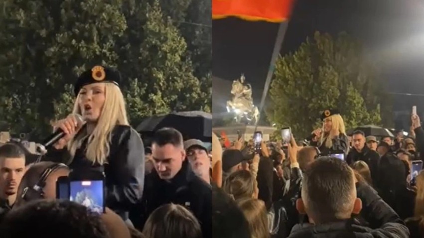 Prishtina bubullin nga thirrjet për UÇK-së, këngëtarja e njohur i bashkohet protestës “Jo në emrin tim”