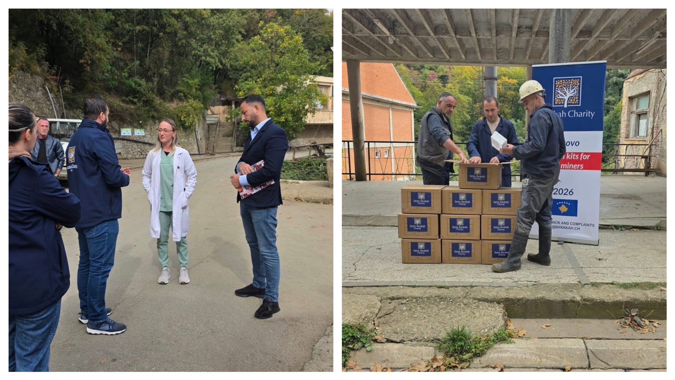 Mbështetje për sigurinë në punë: Minatorët e Trepçës pajisen me pako të ndihmës së parë nga Swiss Barakah Charity