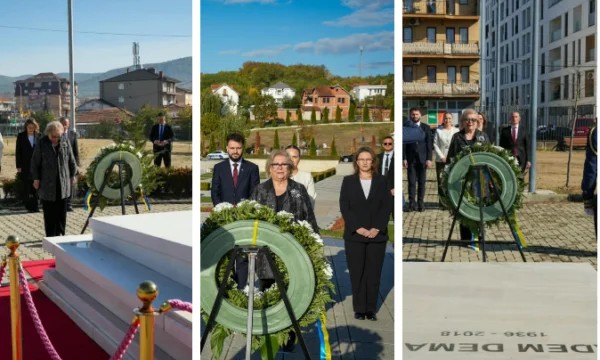 Në hapat e parë të detyrës, Presidentja Shiroka Pula nderoi Prekazin, Rugovën dhe Demaçin