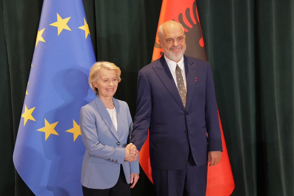 Nisja e turit ballkanik nga Tirana, Von der Leyen i thur elloge Ramës: Po e bëni realitet aspiratën evropiane