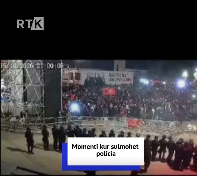 Pamjet e publikuara nga RTK: Pretendohet sulmi ndaj policëve gjatë protestës së 5 tetorit