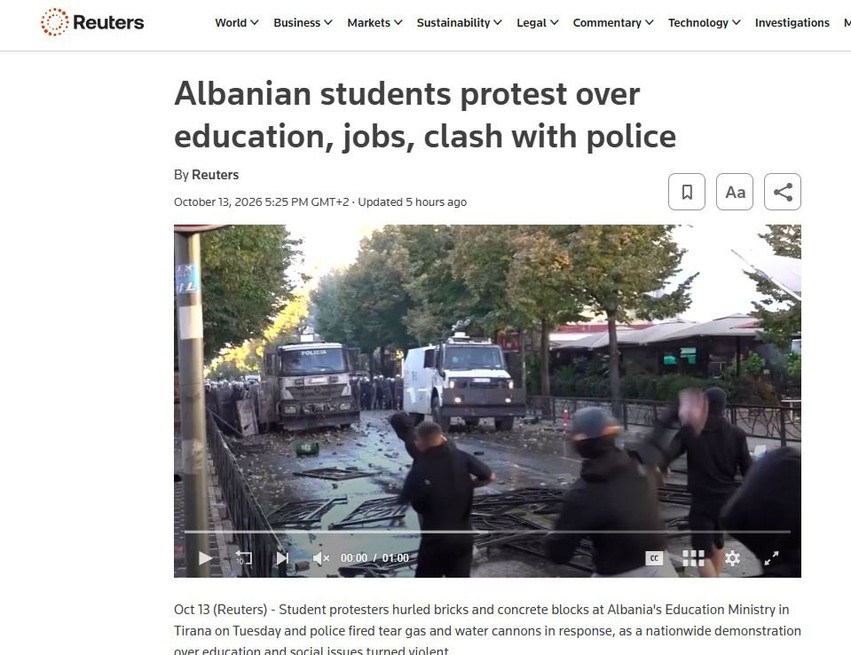 Tensioni në Tiranë: Protesta e studentëve për arsimin dhe punësimin merr vëmendjen ndërkombëtare