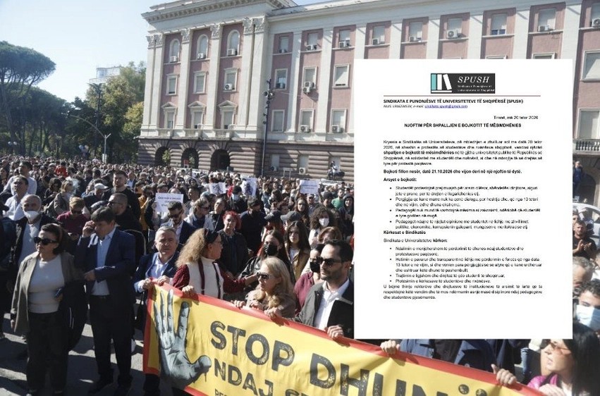 Kriza në arsimin e lartë: Sindikata e Universiteteve i bashkohet protestës dhe shpall bojkot të përgjithshëm të mësimit