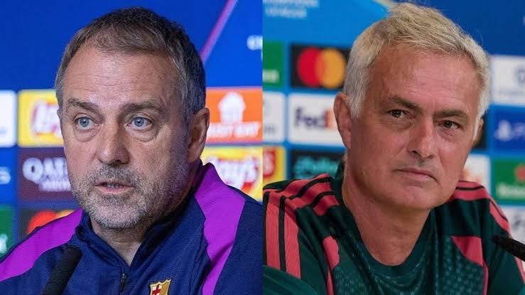 Gjuhë trupi dhe heshtje strategjike: Çfarë zbuluan Jose Mourinho dhe Hansi Flick para El Clásicos