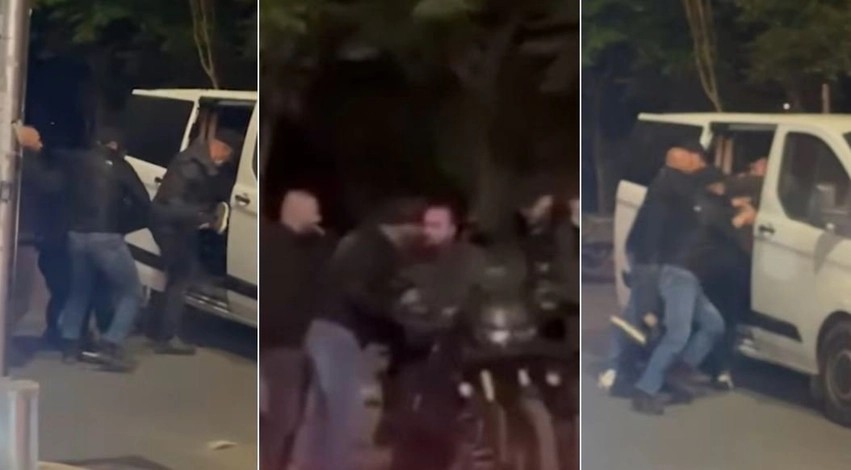 Skenë dramatike në kryeqytet: Persona të maskuar kapin me dhunë një person në rrugët e Tiranës