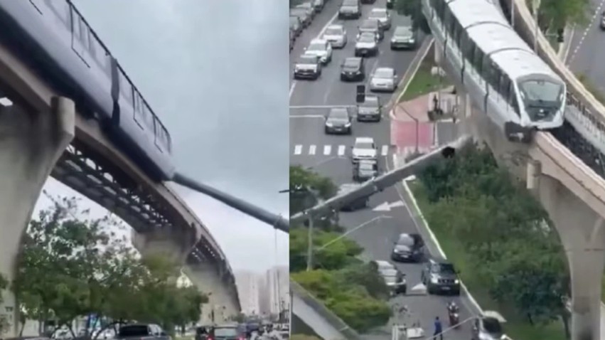 Pamje dramatike në Brazil: Treni pa shofer përplaset me një vinç ndërtimi që kishte bllokuar shinat