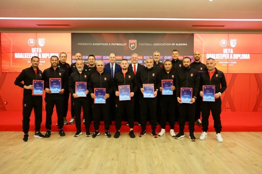 Certifikim historik në futboll: FSHF ndan diplomat për 15 trajnerë portierësh të nivelit 'UEFA A'