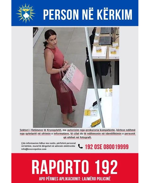 Hetime në Prishtinë: Policia kërkon bashkëpunimin e qytetarëve për identifikimin e një gruaje të dyshuar për vjedhje
